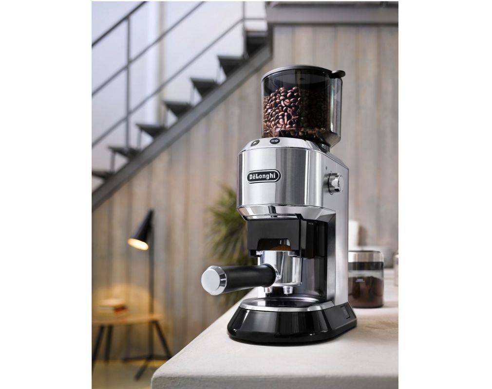 Delonghi KG521.M Dedica Conical Burr Coffee Bean Grinder (Silver)