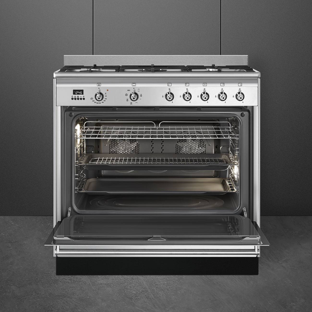 Smeg SUK91MFX9 Concert Gas Range Cooker 90cm (Stainless Steel)