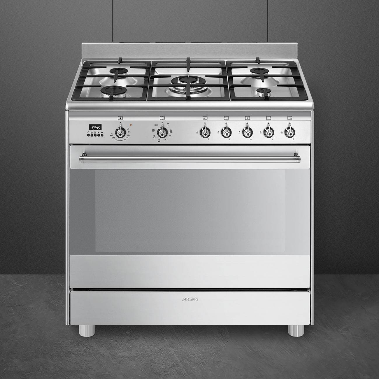 Smeg SUK91MFX9 Concert Gas Range Cooker 90cm (Stainless Steel)