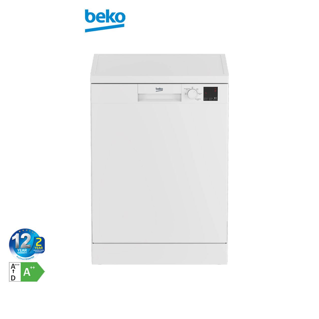 [Made in Europe] Beko DVN05R20W Freestanding Dishwasher 13 Place