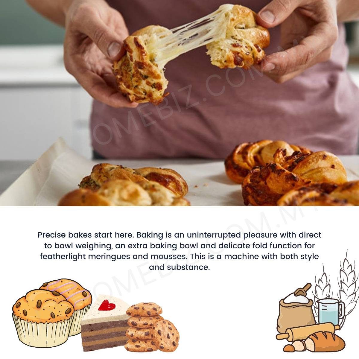 Kenwood KVL85.004SI Titanium Chef Baker XL Stand Mixer Kitchen Machine 7L 1200W (Silver)