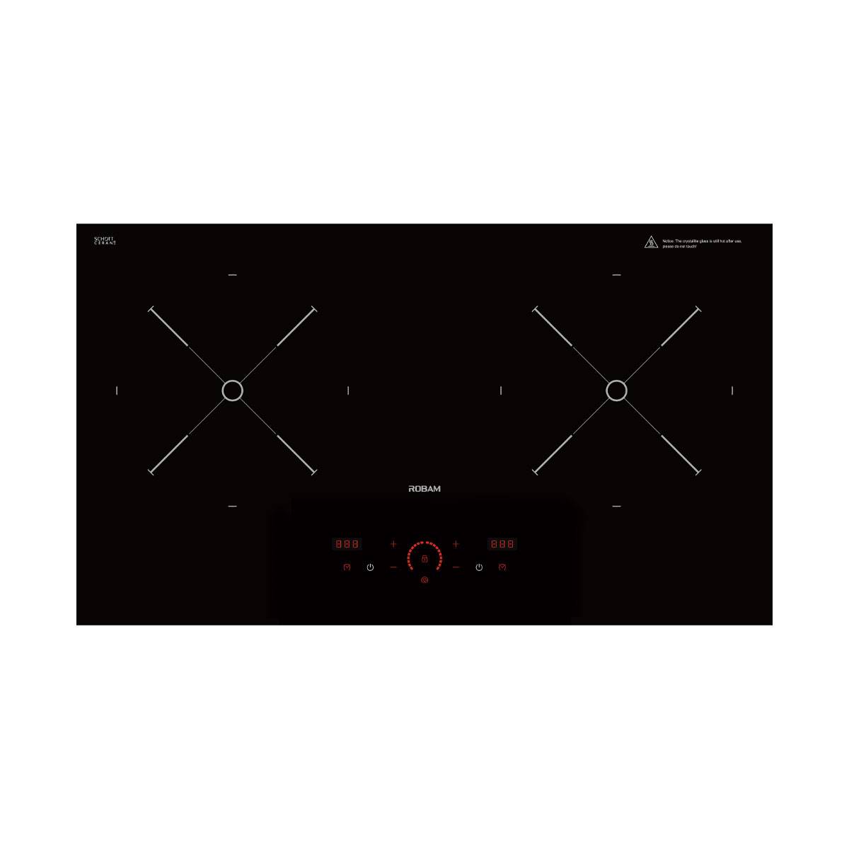 ROBAM W2985 Built In Induction Electric Hob Dual Cooking Zone (Schott