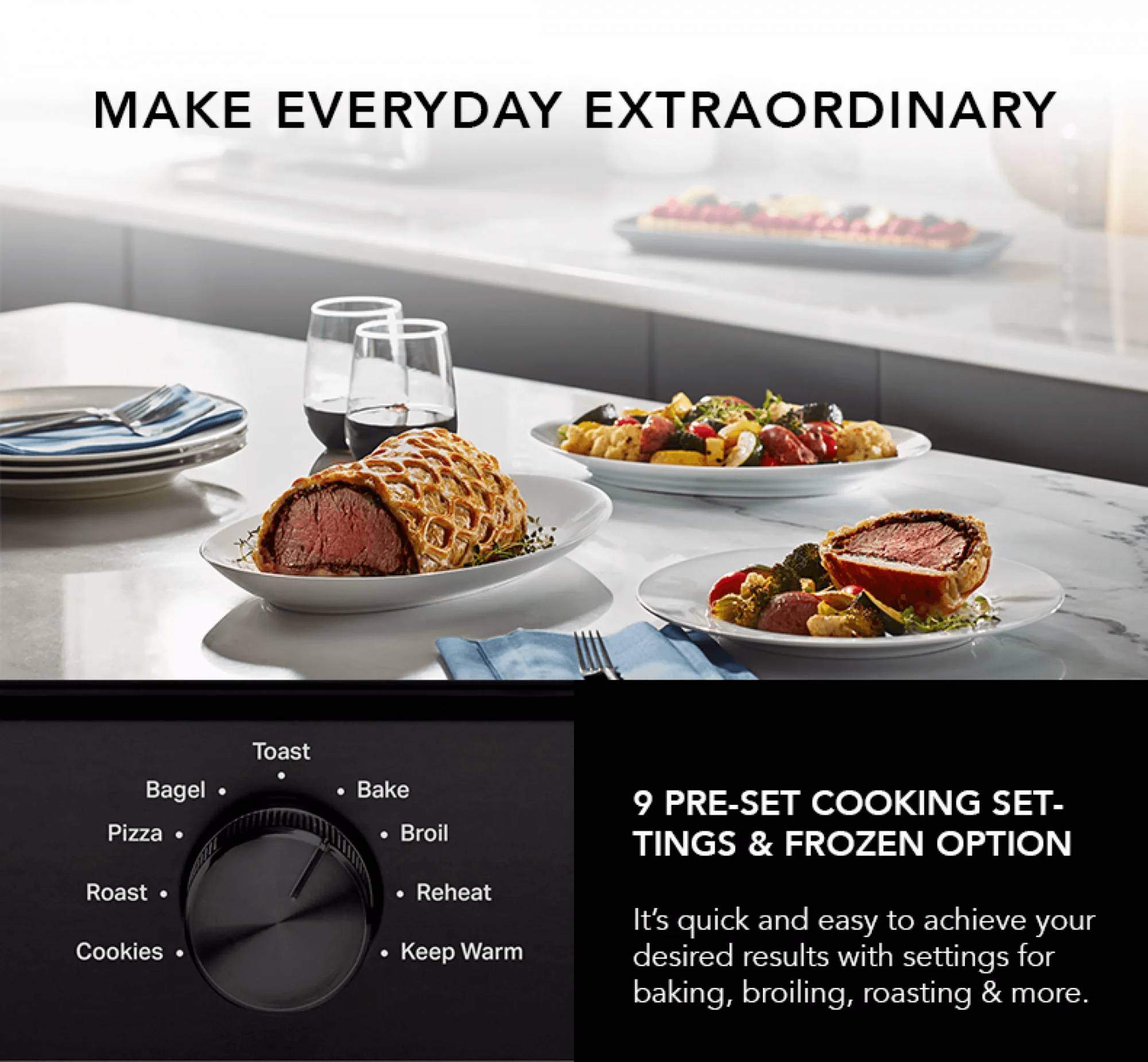 KitchenAid 5KCO211BBM Digital Countertop Toaster Oven Matte Black