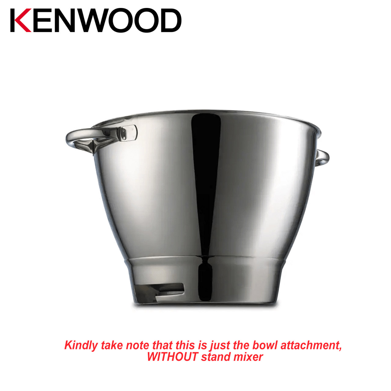 Kenwood 36386 Chef XL Stainless Steel 6.7L Bowl with Handles Stand