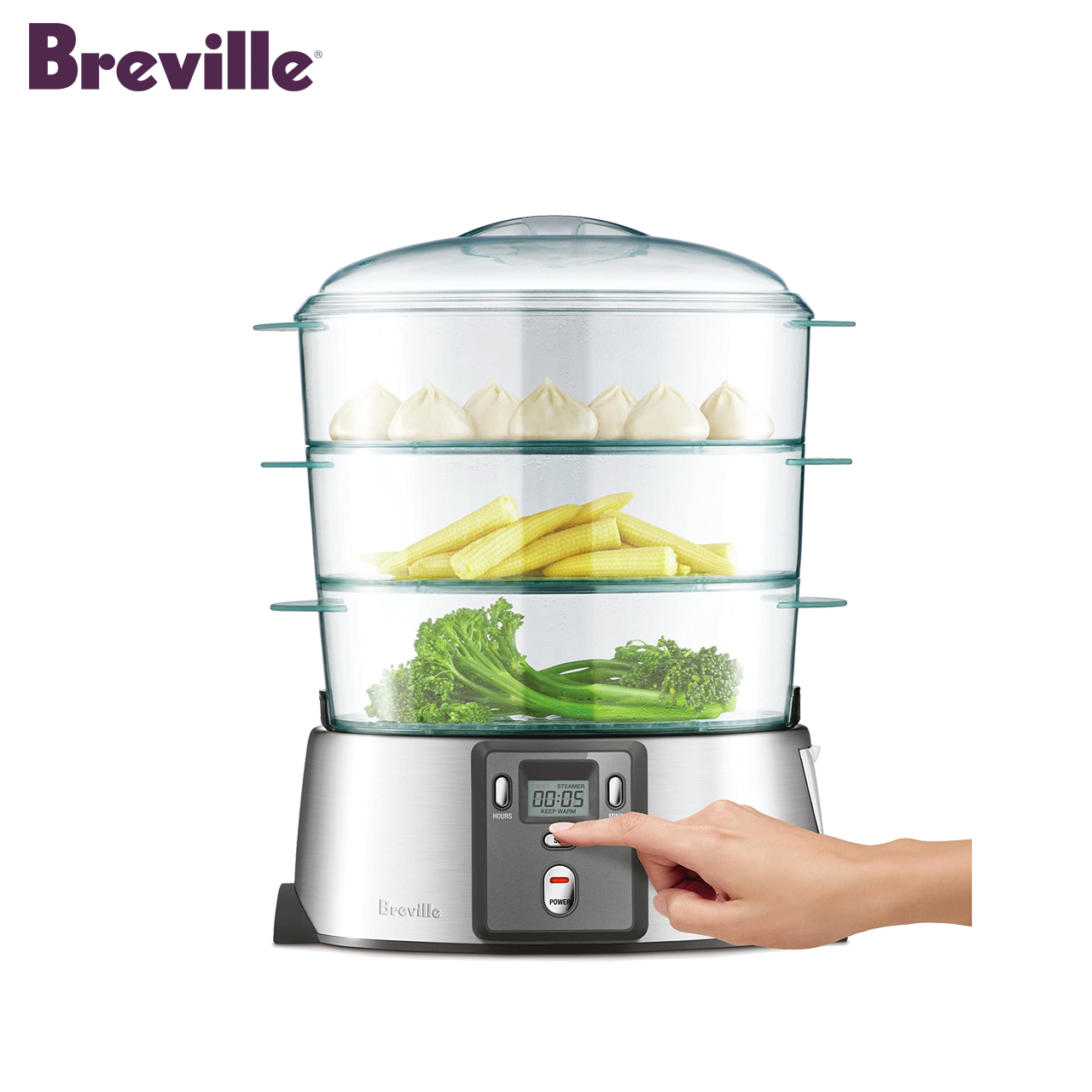 Breville BFS600 Quick Steam Digital Food Steamer (Brushed Stainless Steel)
